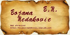 Bojana Medaković vizit kartica